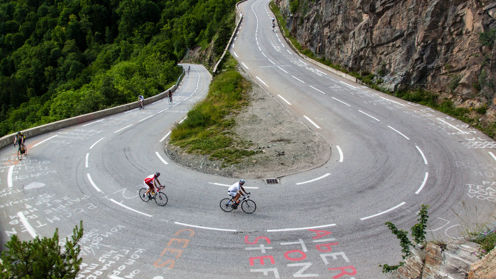 Alpe d’Huez route in France