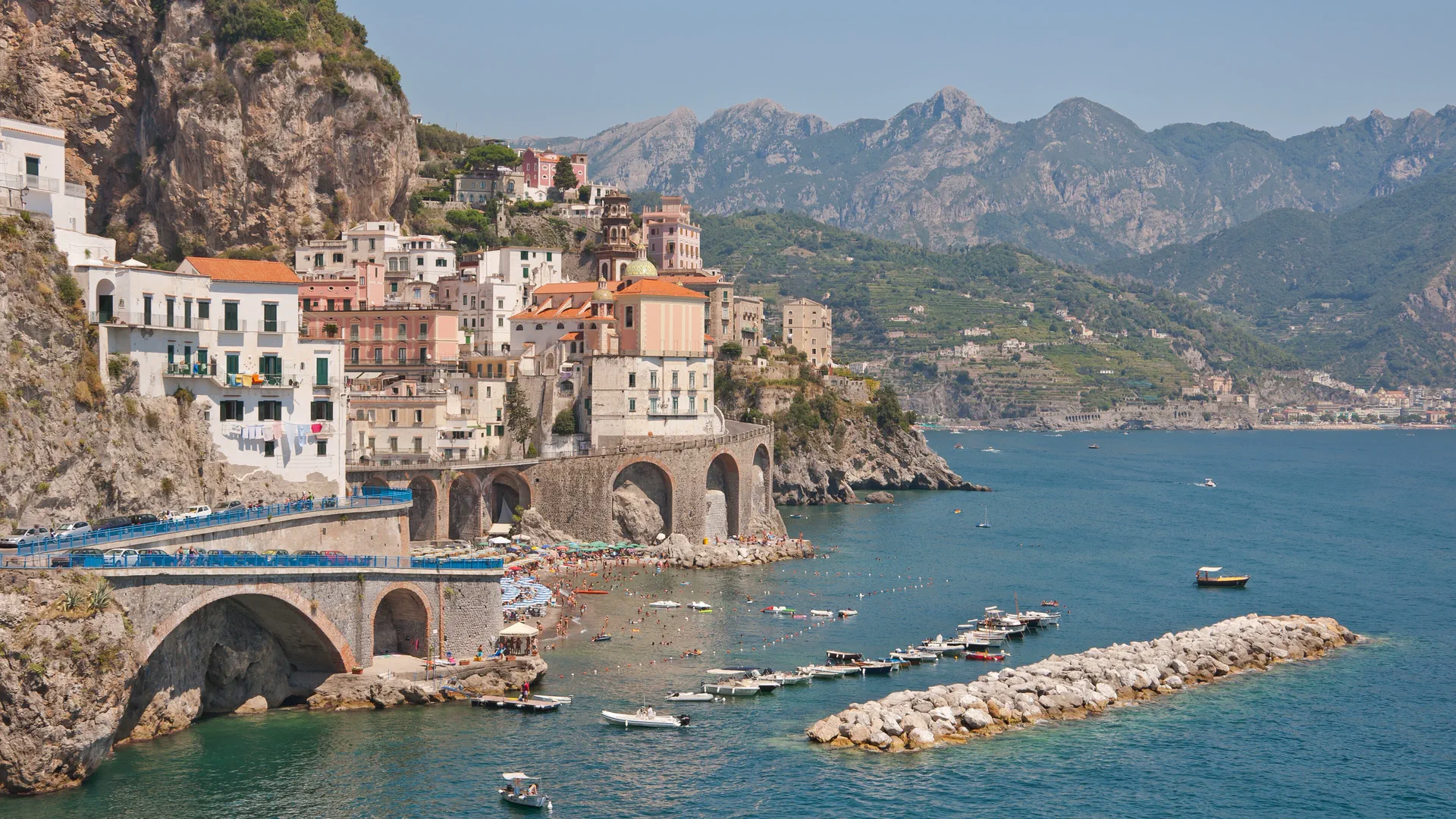 Amalfi Coast route in Italy
