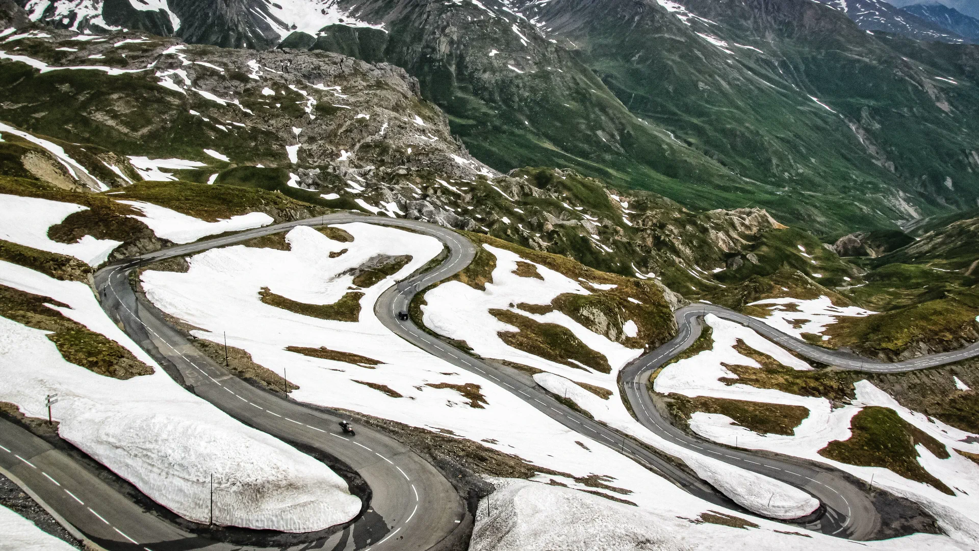 Col du Galibier route in France