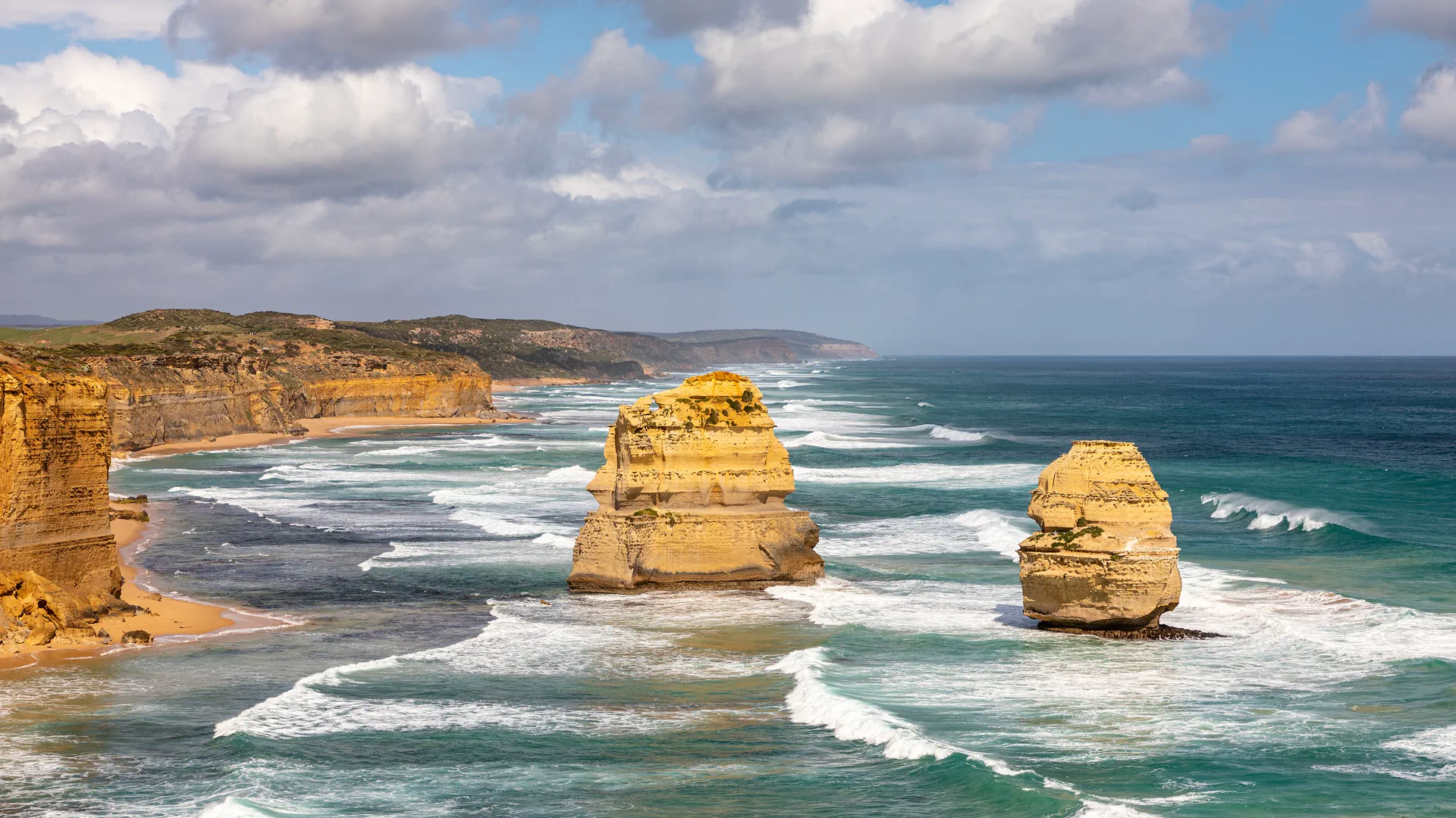 Great Ocean Road route in Australia