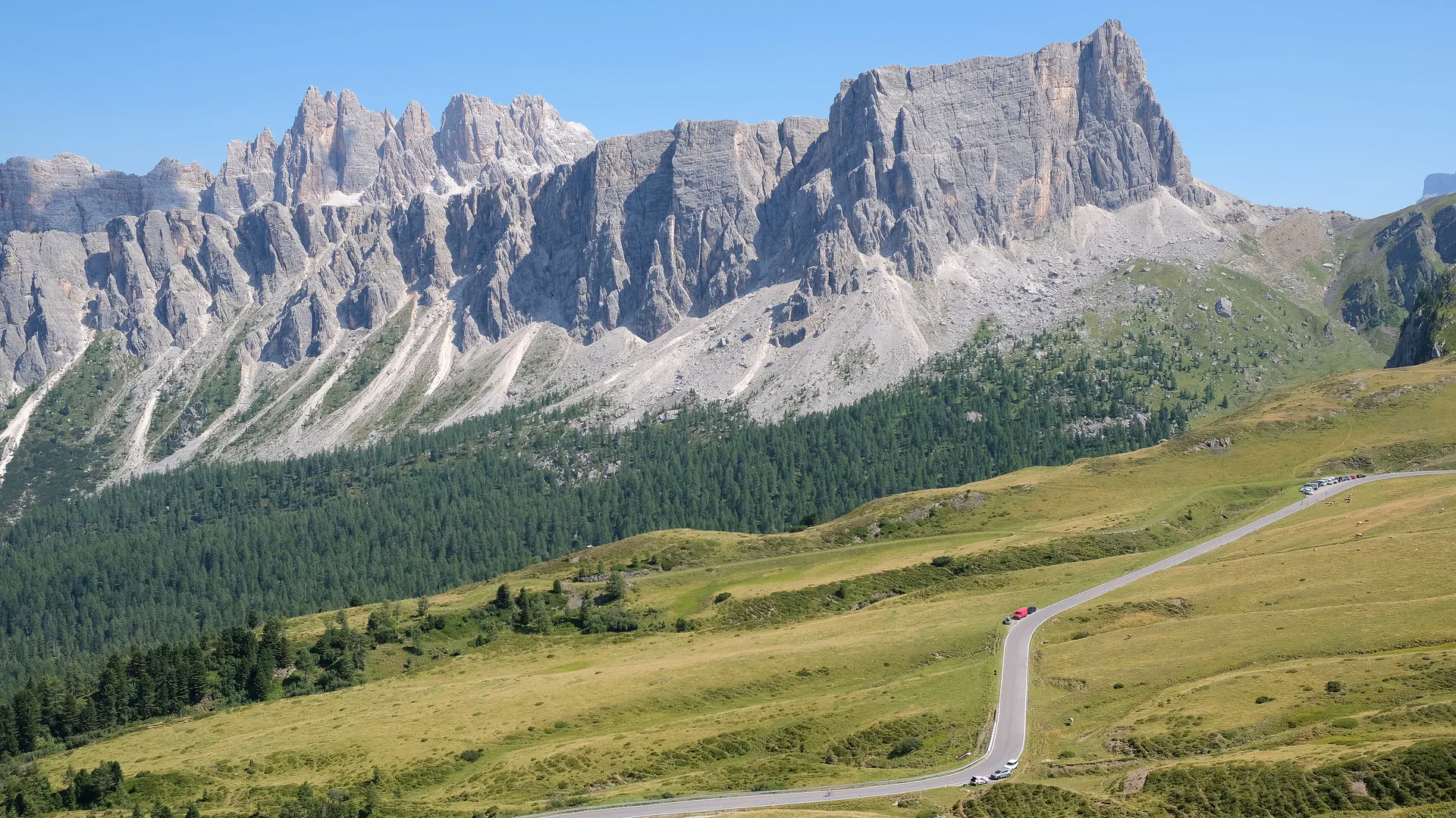 Passo Giau route in Italy